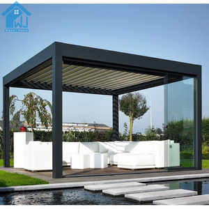 Aluminium Waterproof Outdoor pergola Garden Opening Pergola Louver Roof