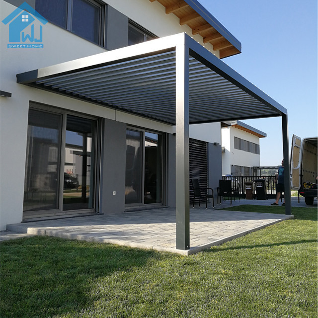 outdoor aluminum pergola motorized louvre bioclimatic lourve 8x10 outdoor pergola aluminum shade canopy