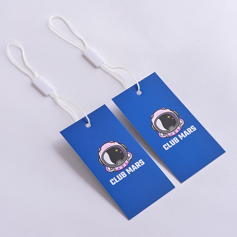 Custom UV Hang Tag premium glitter swing tag wax rope string with knot Paper Hangtag OEM Garment Tag