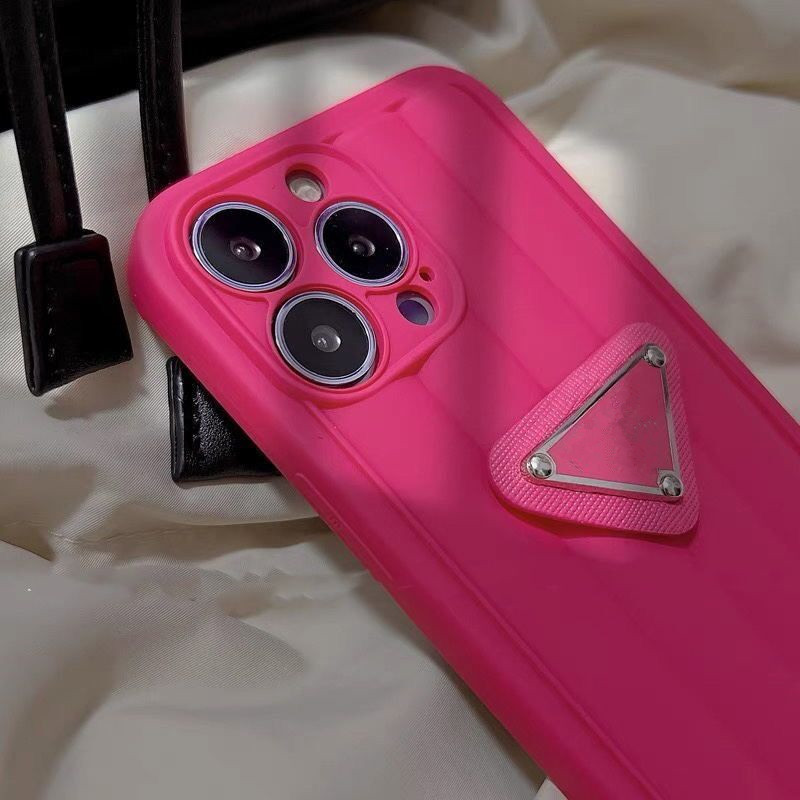 fashion luxury phone case for apple iphone14 plus 13 promax designer  phone bag  for 11 12  Triangle logo brand phone cover