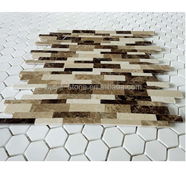 Natural stone marble peel and stick wall floor tile design