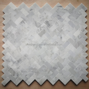 Carrara White Marble Self Adhesive Pvc Mosaic Peel And Stick Tile For Kitchen Wall Backsplash Living Room Shower Project