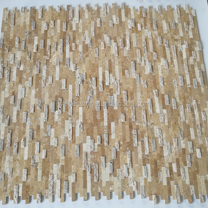 Self Adhesive Waterproof noce travertine Peel And Stick Tile Finger Mosaic For Wall