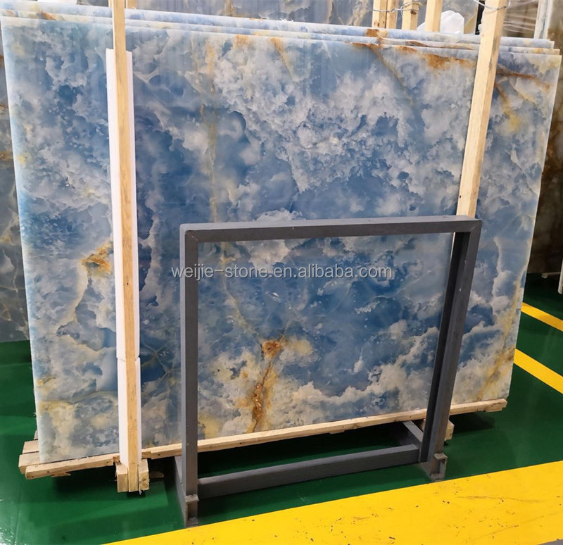 Translucent Marble Price Backlit Natural Stone Panel Blue Onyx Marble Slab