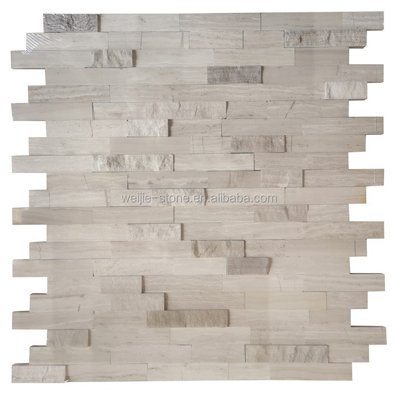 High Quality Carrara White Subway Mosaic Peel and Stick Tiles Kitchen Backsplash Sticker Marble Wall Tile