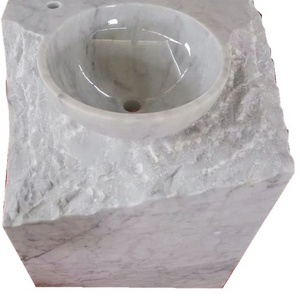 One Piece Cultured carrara white Marble Vanitytop Basins Wash Hand Bathroom Sink And Countertop