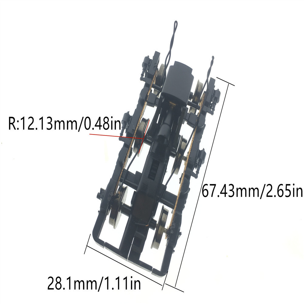 2pcs HO Train Model Accessories Scale 1:87 Electric Train Accessories Chassis Bogies Model Building Kits