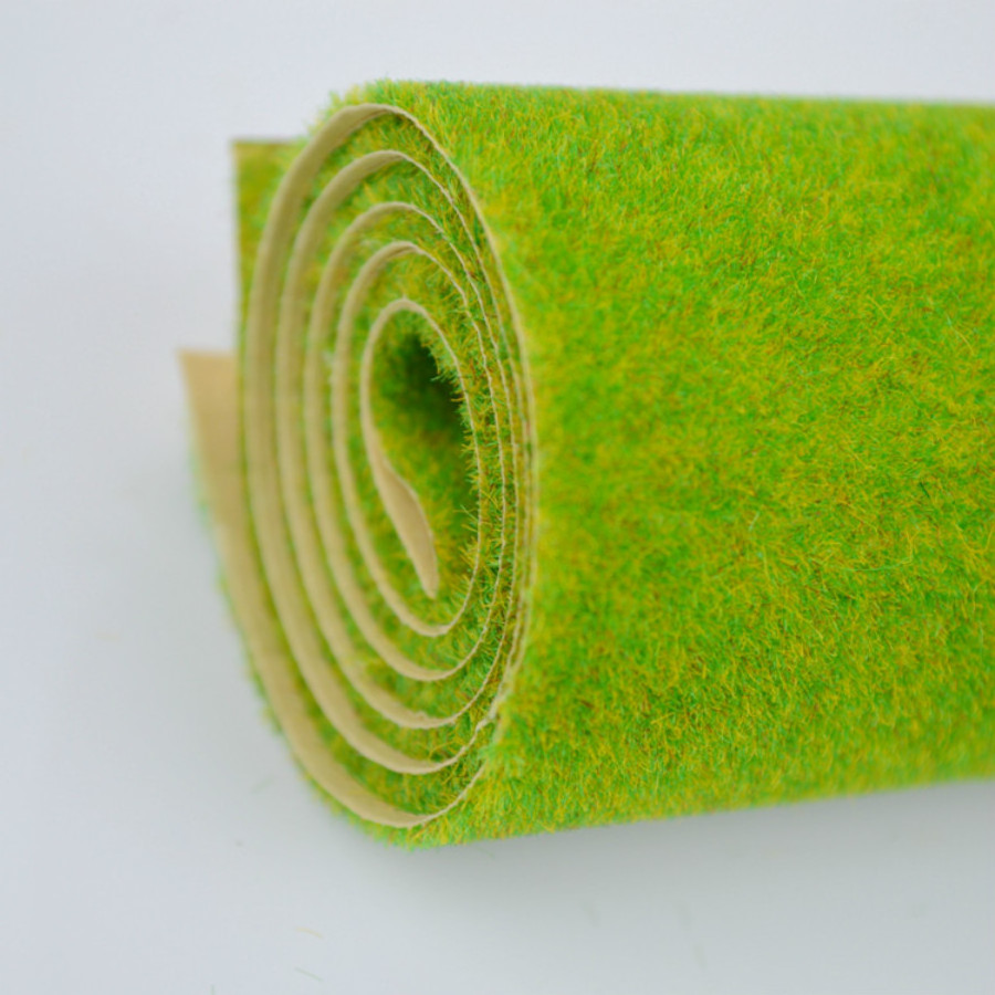 1*2.5M Flock Artificial Natural Green Grass Mat For Architecture Model Building Train Diorama Layout