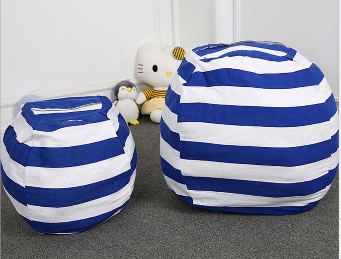 2024 Canvas toy storage bean bag for kids customized bean bag for kids toy storage bean bag chair