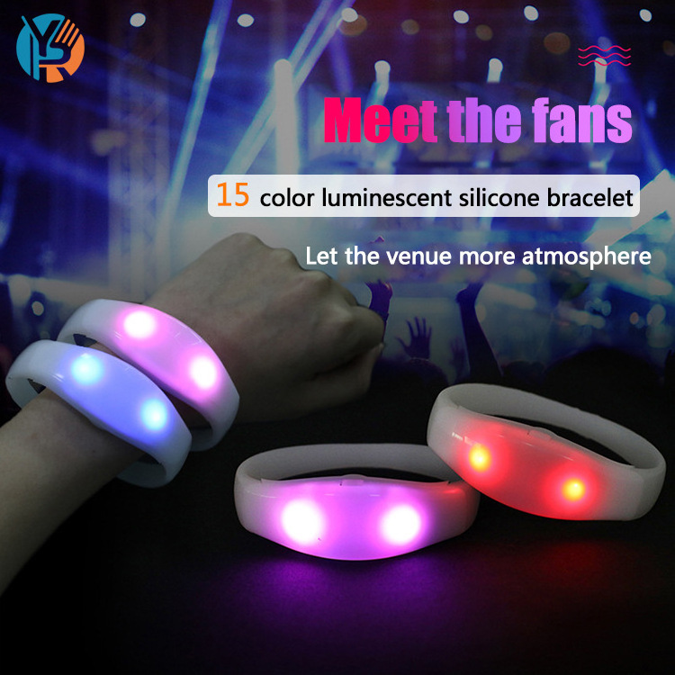 Wholesale Custom Led Bracelet Glow Sticks Led Bracelet Wristband Light Up Wristband For Party Supplies