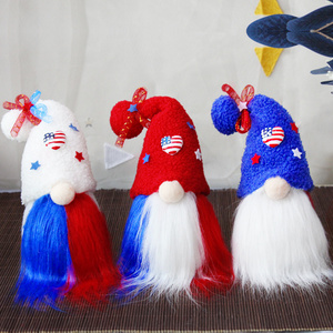 High Quality 4th Of July Mini Patriotic Gnomes Doll Ornaments Christmas Gnome