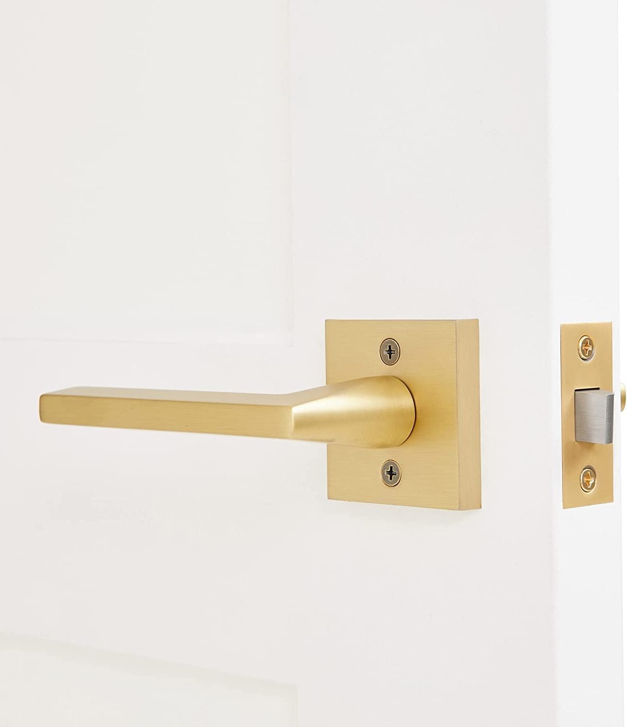 North America popular  9172 Model Solid Brass Lever Bed & Bath Privacy Door Lock, Satin Brass Gold, Black,Satin Nickel,