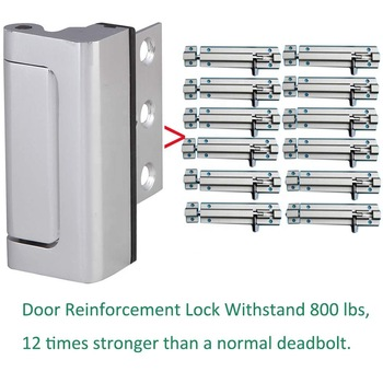 Child safety door reinforcement lock with 3 inch anti-theft aluminum alloy hinge latch night lock