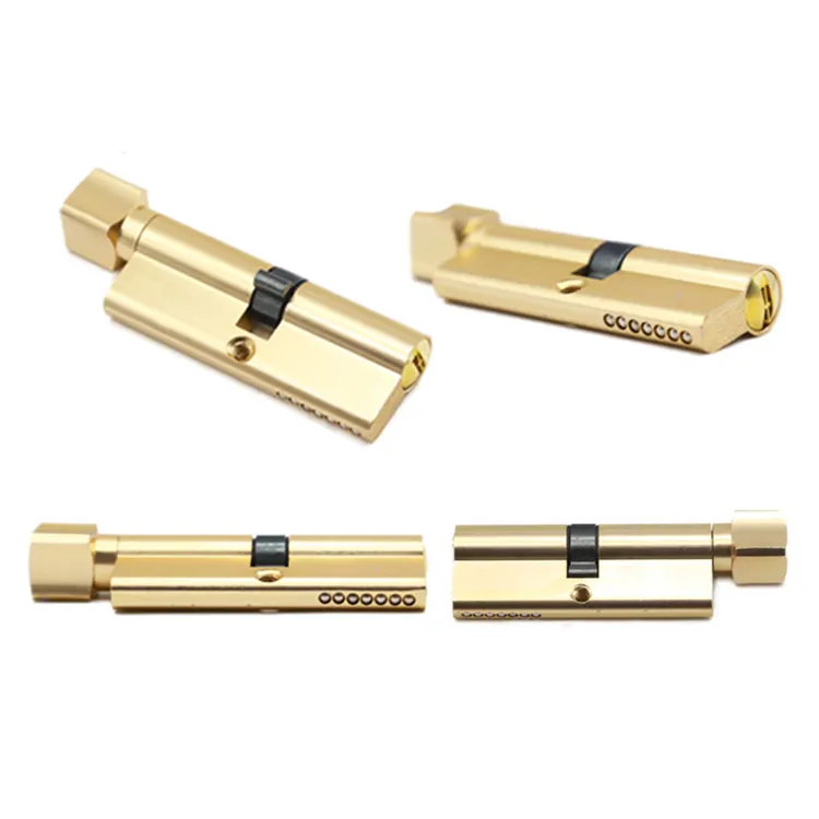 60 mm Euro Profile Cylinder Door Lock Cylinder Brass Cylinder with 5 Keys Anti-Rust Corrosion Resistant Anti-Theft Wooden Door