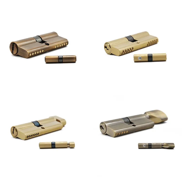 60 mm Euro Profile Cylinder Door Lock Cylinder Brass Cylinder with 5 Keys Anti-Rust Corrosion Resistant Anti-Theft Wooden Door