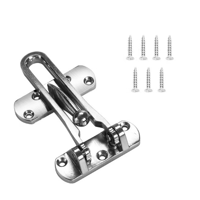 Zinc Alloy Hotel Door Latch  Home Security Swing Bar Door Guard Customized Thickened Solid Door Chain Lock