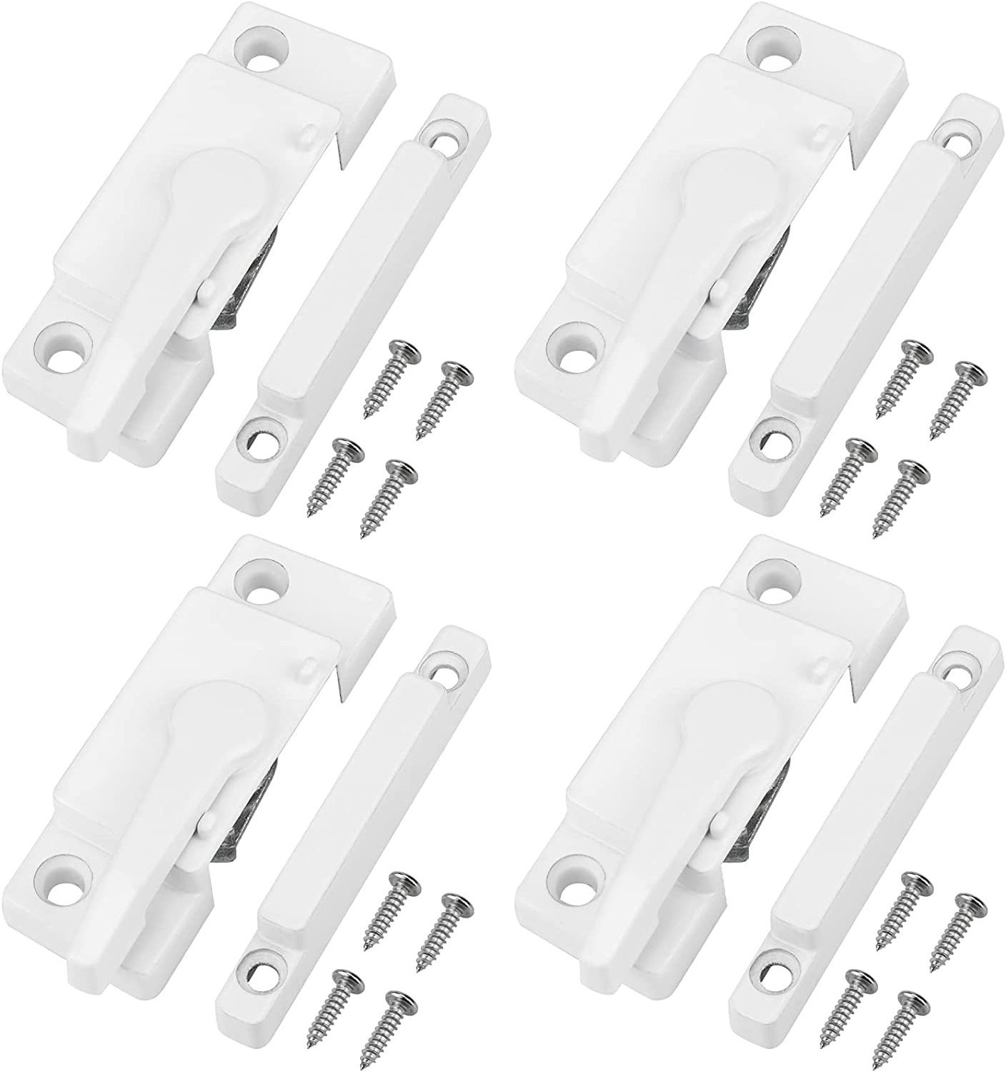 Zinc Alloy Window Latch Lock Security Vinyl Window Sash Lock and Keeper Replacement for Vertical and Horizontal Sliding Windows