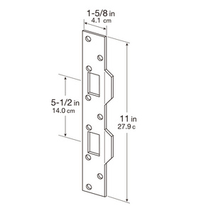 Security Black Door Lock Strike Plate Single Pack Door Strike Plate Reinforcement Plate