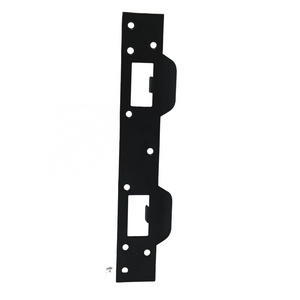 Double Door Lock Strike Plate Reinforcement Plate Security Black and sliver Door Lock Strike Plate Single Pack