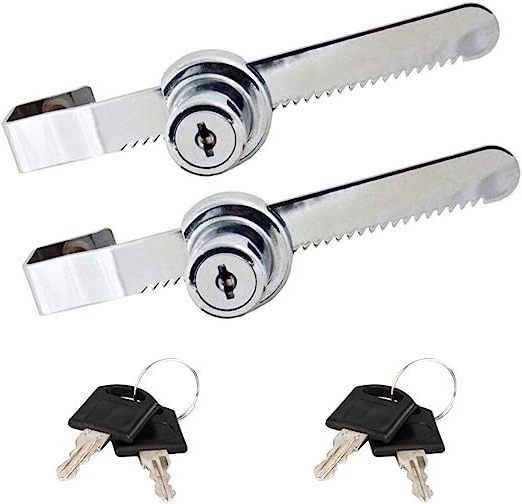 Sliding Glass Door Lock Display Case Lock Ratchet Lock with Chrome Finish, Security, Keyed Alike Showcase Display