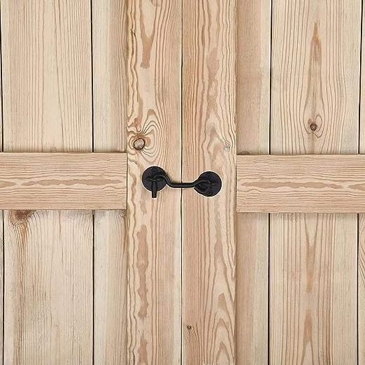 Barn Door Lock Gate Latch matte black rivacy Hook and Eye Latch Easy Lock for Barn Door