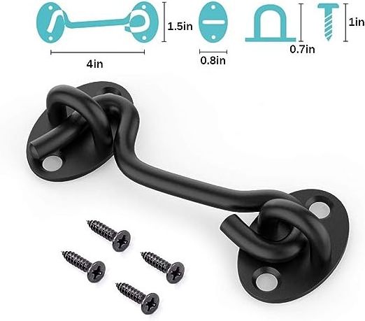 Heavy Duty Screen Latches Hardware Stainless Steel Gate Lock Cabin Hooks for Sliding Door Outdoor Window Cabinet Bathroom