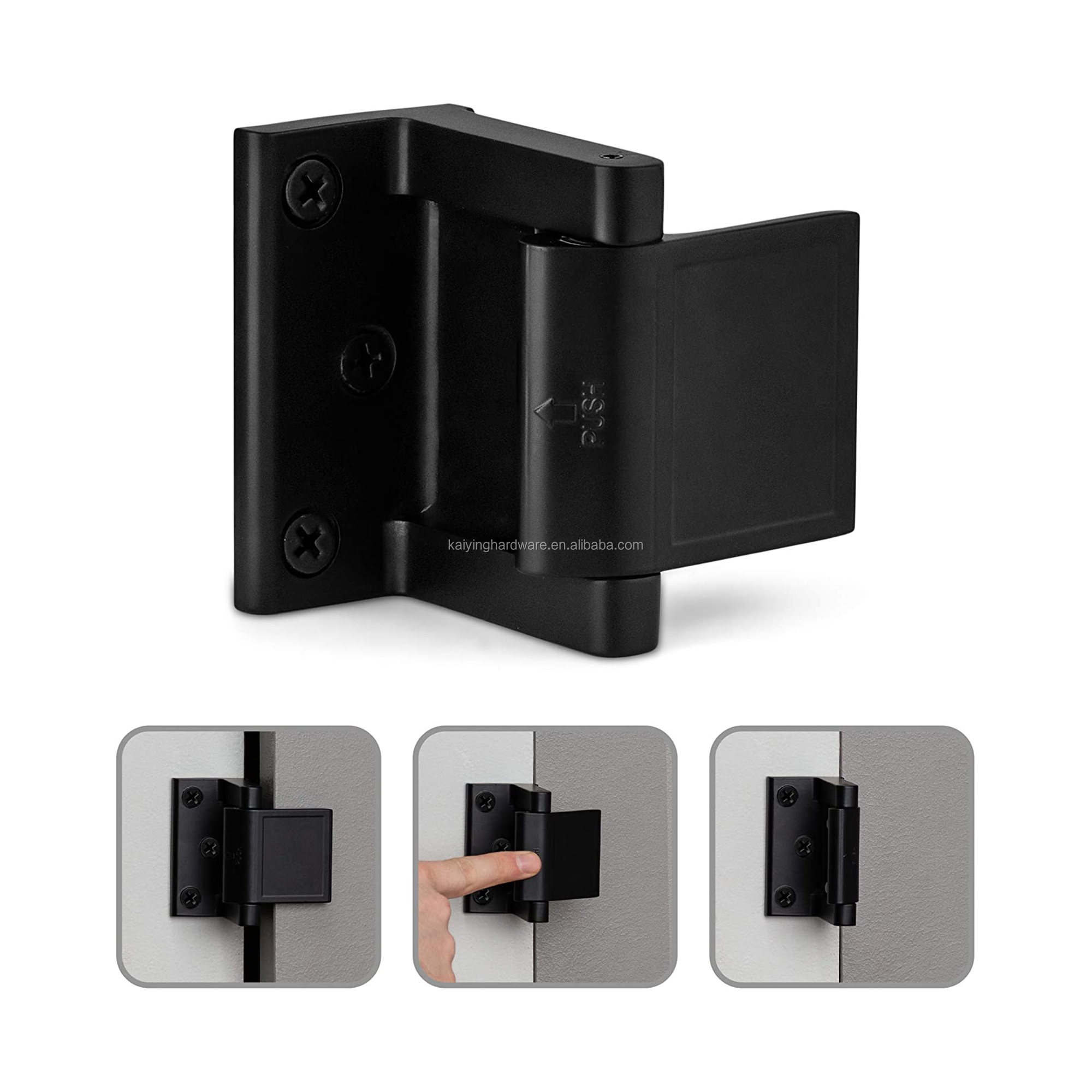 Zinc Alloy Material Extra High Security Lock Hotel Privacy Door Guard latch for for in-Swinging Door Reinforcement Lock