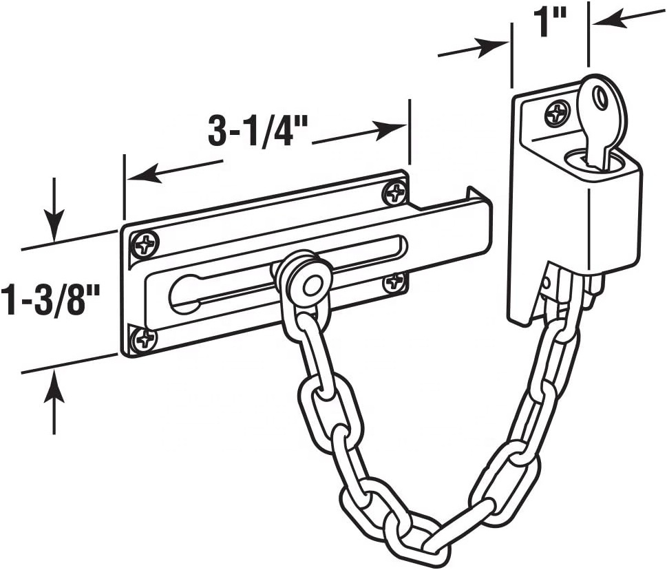 WEIJU Chain Door Guard with Lock Security Door Chain Guard Used in Home Security Door Chain Guards