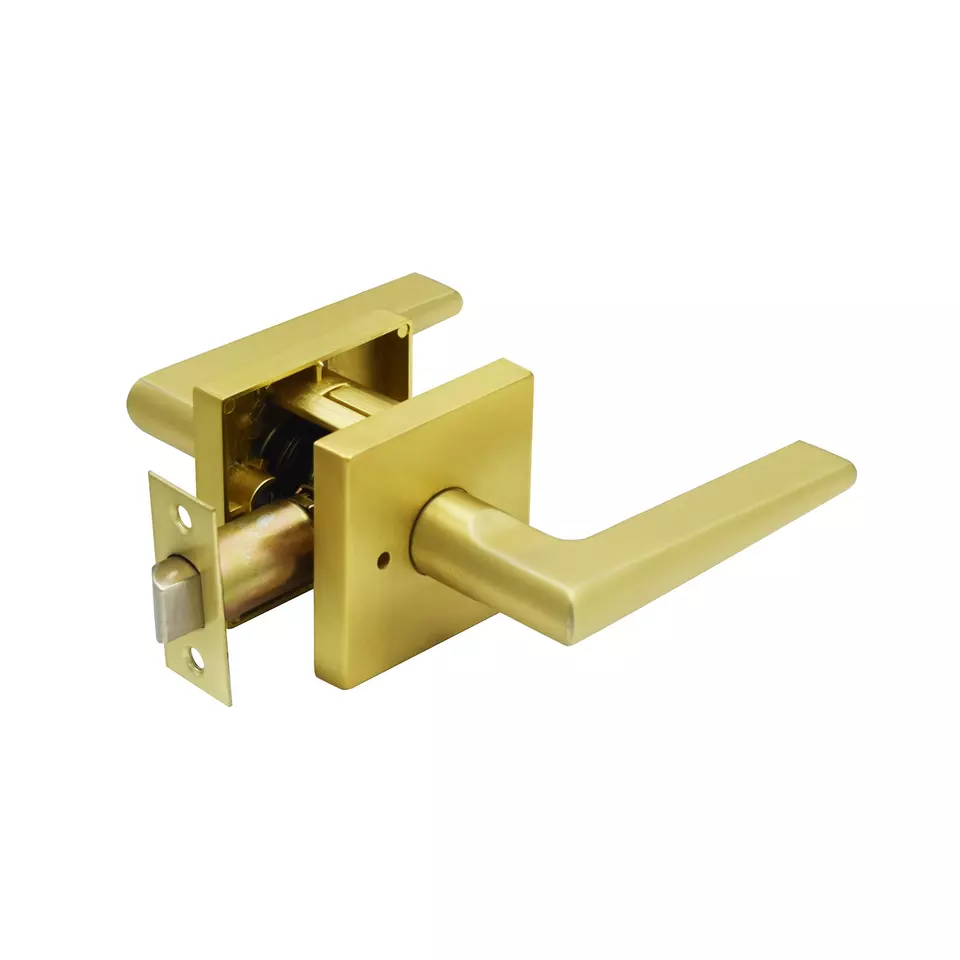 North America popular  9172 Model Solid Brass Lever Bed & Bath Privacy Door Lock, Satin Brass Gold, Black,Satin Nickel,