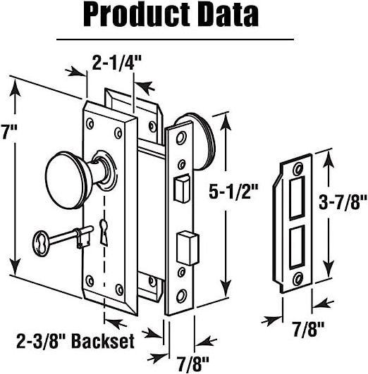 Classic Oil Rubbed Bronze Mortise Lock Set for Interior Door or Exterior Door