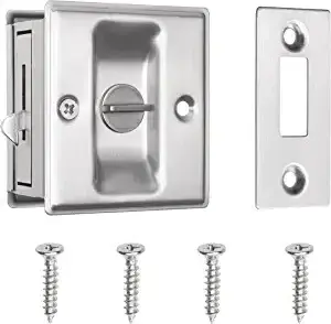 Pocket door lock Hidden Hook Lock Factory Concealed Recessed Flush Invisible Pull Handle Square Sliding Door Safety Lock