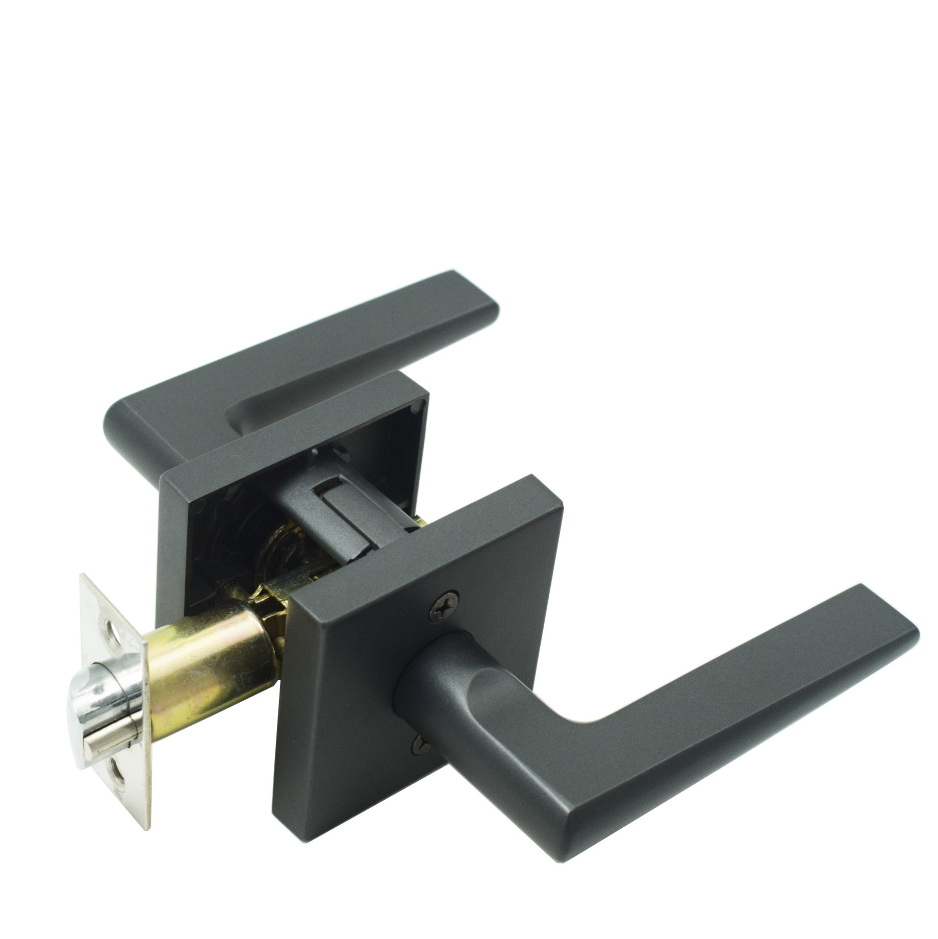 North America popular  9172 Model Solid Brass Lever Bed & Bath Privacy Door Lock, Satin Brass Gold, Black,Satin Nickel,