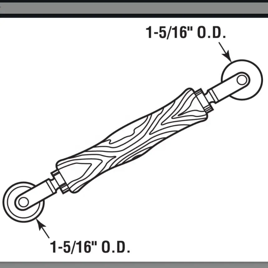 Durable Retainer Rolling Tool Door Window Screen Mesh Installation Tool steel and Wooden Handle Double End Hand Spline Roller