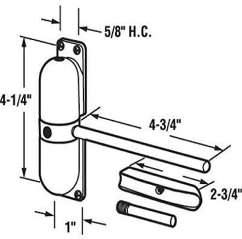 White Door Closer Automatic Safety Spring Door Closer Easy to Install to Convert Hinged Doors to Self Closing