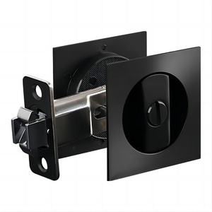 Weiju factory direct sale screw concealed square cavity slider fitting double turn privacy sliding pocket door lock