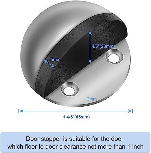 White Door Stoppers Magnetic Stainless Floor Wall Mount Soft Catch Door Holder Heavy Duty Magnet Doorstops for Bottom of Door