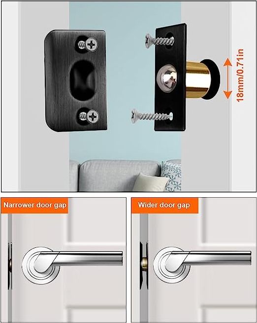 America Door Ball Catch, Drive in Ball Catches for Interior Doors Closet Door Ball Catch Hardware, Door Tension Adjustable