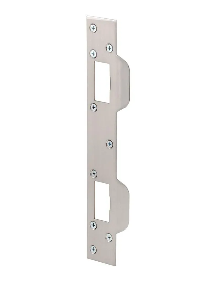 Door Strike Plate Reinforcement Plate Security Black and sliver Door Lock Strike Plate Single Pack