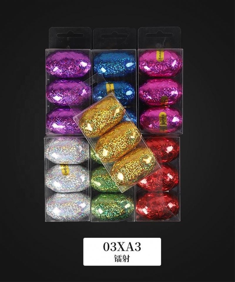 Holographic Curling Ribbon Egg 6/3 Pack for Decoration and Gift Wrap