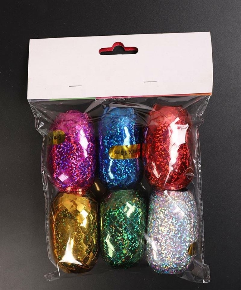 Holographic Curling Ribbon Egg 6/3 Pack for Decoration and Gift Wrap