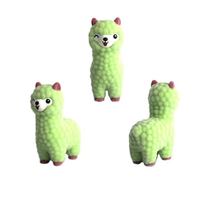 Flocked Llama animal series  toys Wholesale toy collectibles