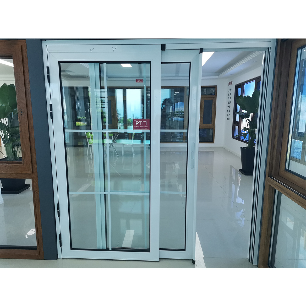 100%customer satisfactory plastic sliding door with white glass grilltube interior door white contemporary