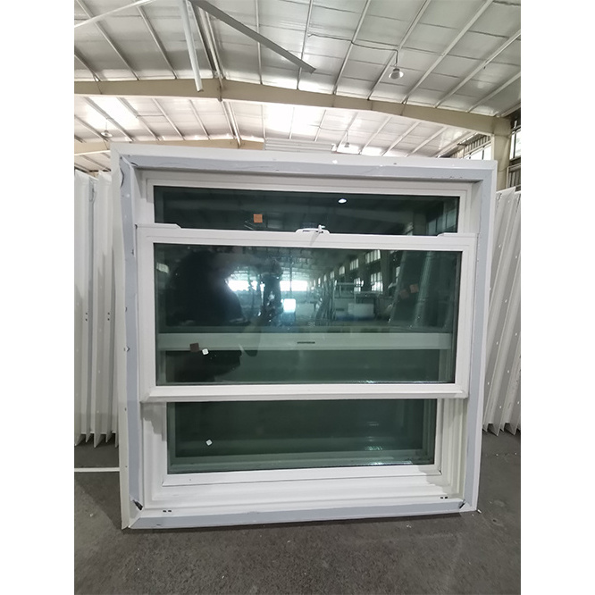 factory sell grill design PVC vertical up down sliding windows sash single/double hung glass window With Fly screen Mesh