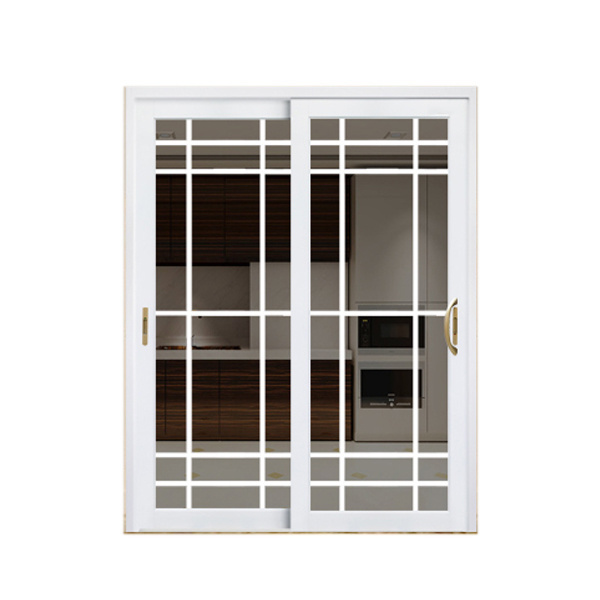 Manufacturer Price PVC/UPVC simple design  sliding door with  tempered glass