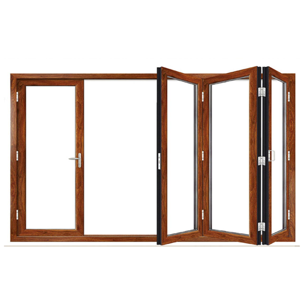 Frameless accordion terrace sliding aluminum doors glass curtain folding doors interior partition wall aluminium glass door