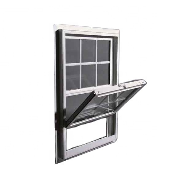 Used home glass windows single hung window / lifting window with decorative window grille