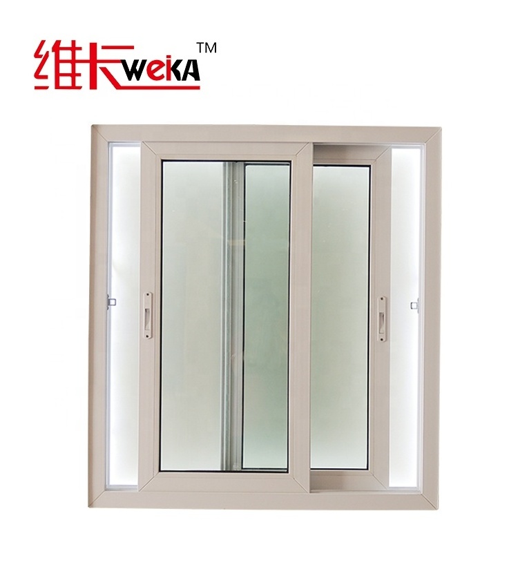 Large balcony french window,double glass grille insert sliding window