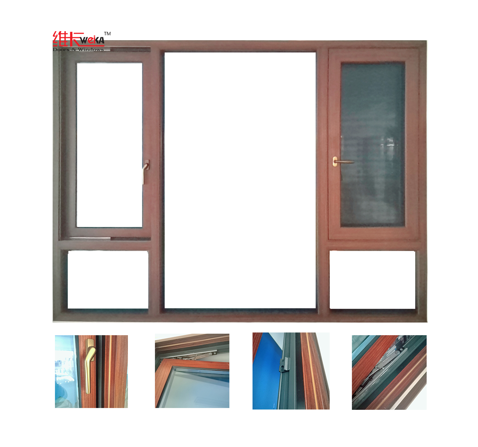 factory french inswing window hurricane resistance hinged casement window