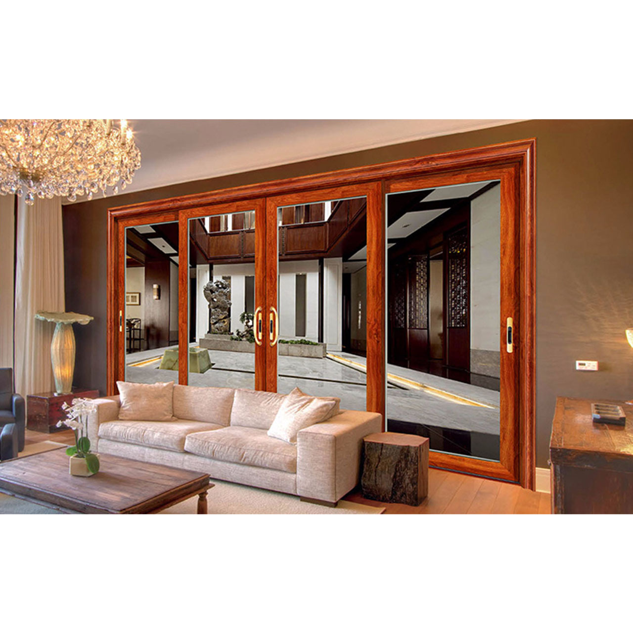 Sliding door with glass panel upvc/pvc profile vinyl frame New design  acrylic sliding doors