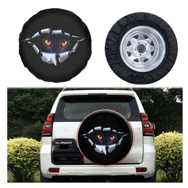 Customizable logo RV Spare Tire covers PVC Leather WaterProof Dust Proof Universal Spare Wheel Tire Cover